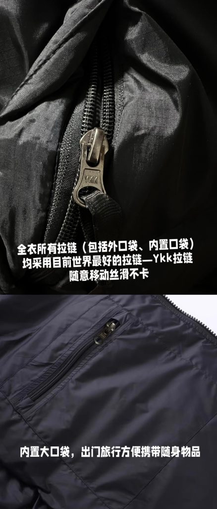 adidas ダウンジャケット パuffer フード付き 防風防水 YKKファスナー ブラック - 画像 8