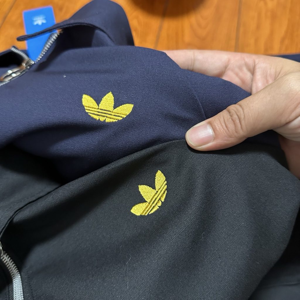 adidas ジャケット トラックジャケット 3ストライプス フロントジップ ポケット付き ブラック ネイビー ナイロン - 画像 6