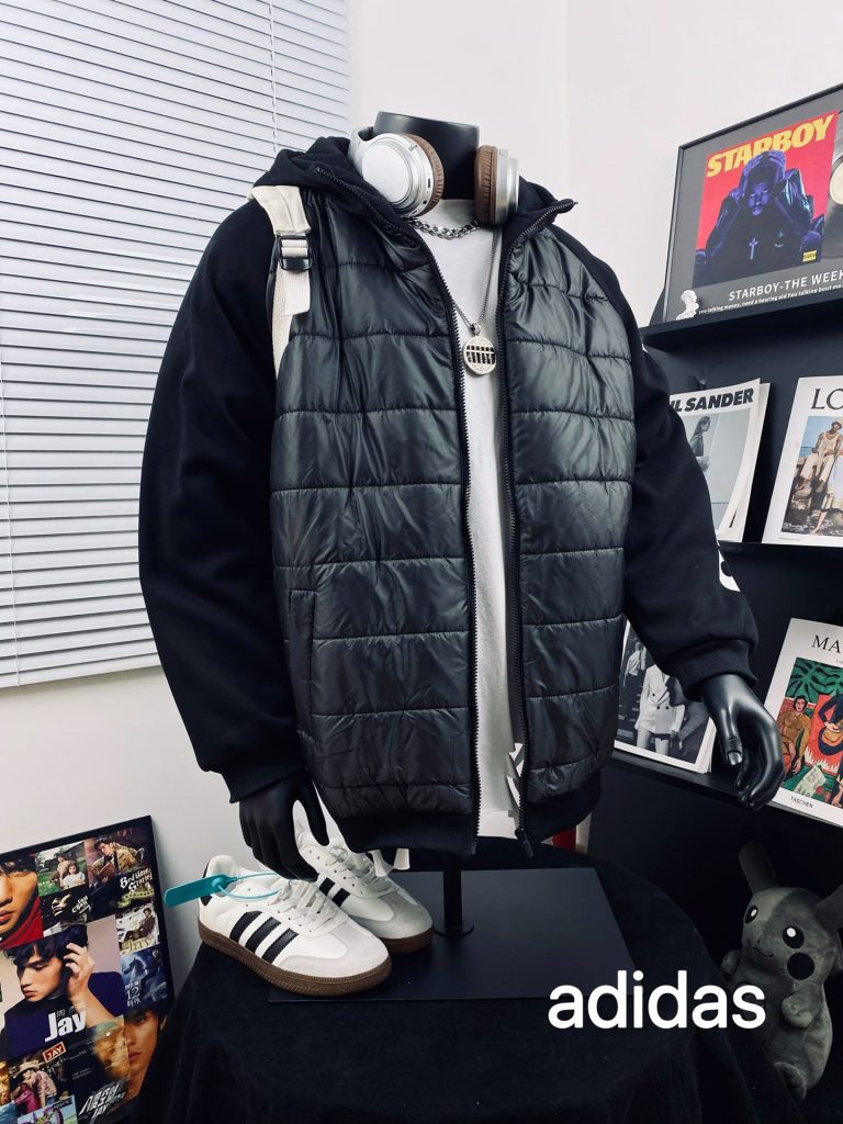 ADIDAS WAY adidas ダウンベスト パーカー 2WAY フード付き ブラック/ブラック|旅行に使いやすいファッションアイテム…