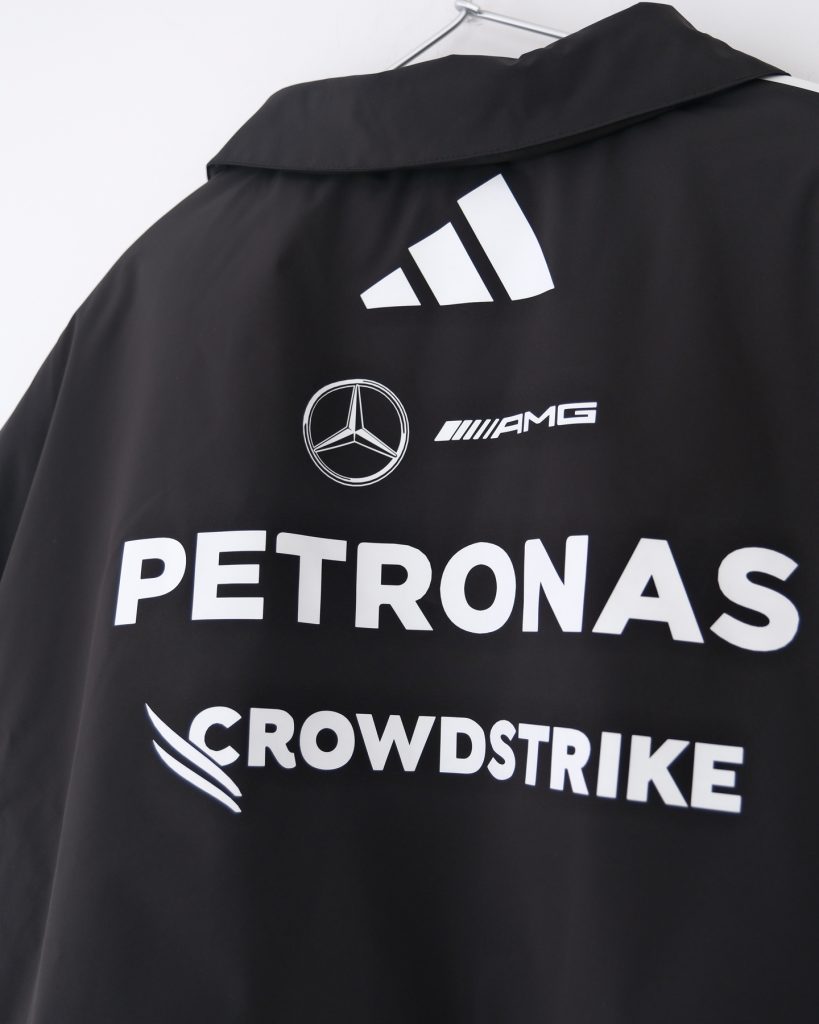 ADIDAS メルセデスAMG F1 チームジャケット レーシングウエア パーカー ブラック ナイロン - 画像 6