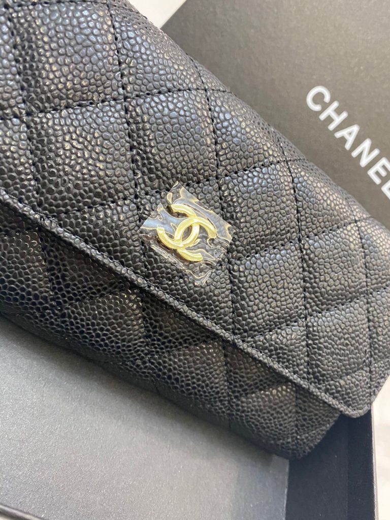 シャネル　CHANEL　長財布　二つ折り財布　ブラック　ロングウォレット 財布　CCフラップ　カード入れ - 画像 6