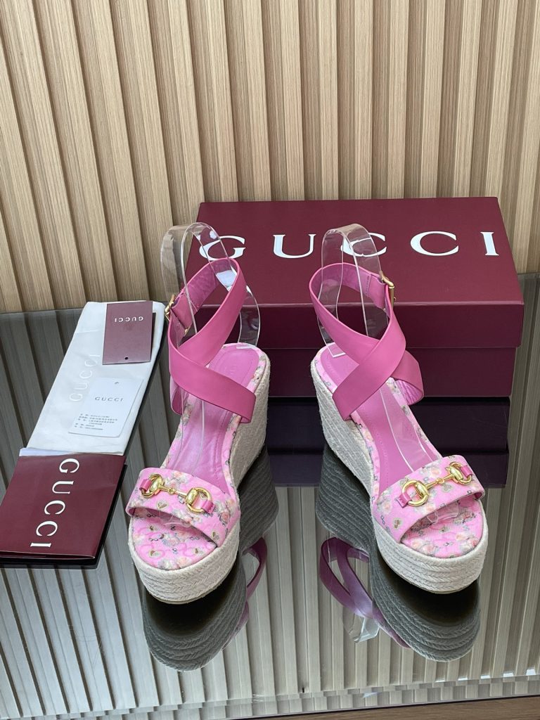 GUCCI グッチ フラットシューズ フラワー柄 エスパドリーユ ピンク 全1色 - 画像 2