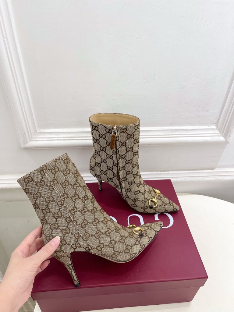 GUCCI グッチ ブーツ ヒール付きブーツ プラットフォーム ベージュ 全1色 - 画像 4