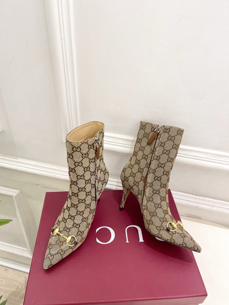 GUCCI グッチ ブーツ ヒール付きブーツ プラットフォーム ベージュ 全1色 - 画像 5
