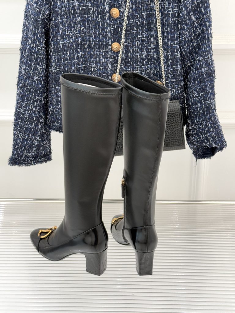 GUCCI グッチ レGGブローチ ブーツ ブラック - 画像 6