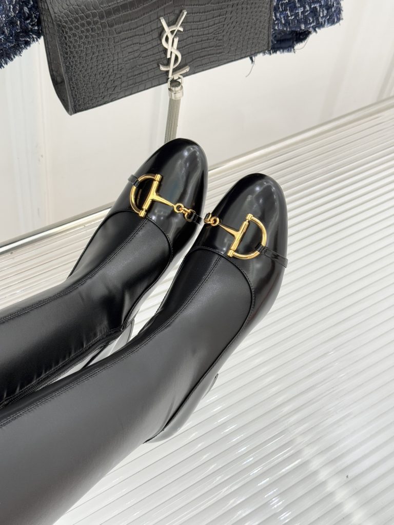 GUCCI グッチ レGGブローチ ブーツ ブラック - 画像 7