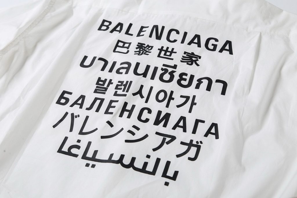 BALENCIAGA バレンシアガ ポロシャツ 七国言語印花 通勤 白色 - 画像 4