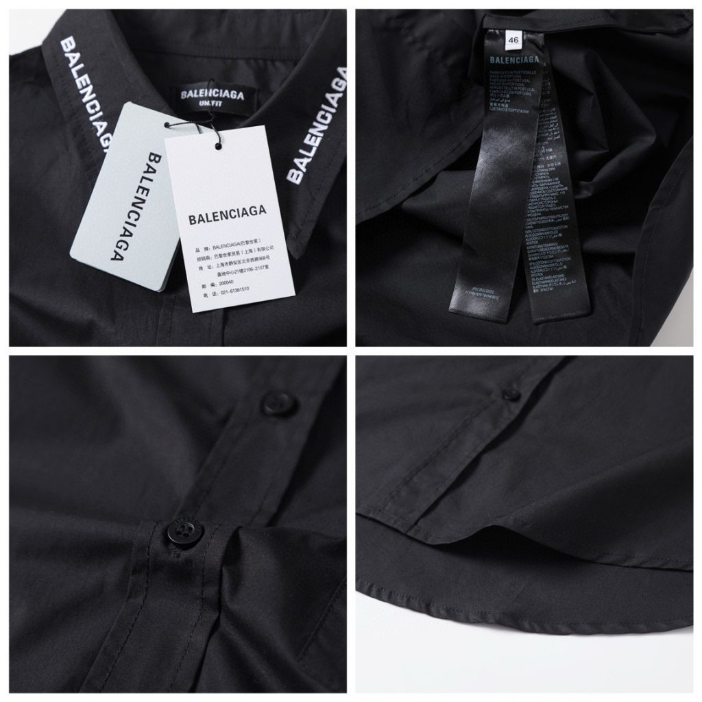 BALENCIAGA バレンシアガ ロングシャツ フラットシャツ ブラック - 画像 8