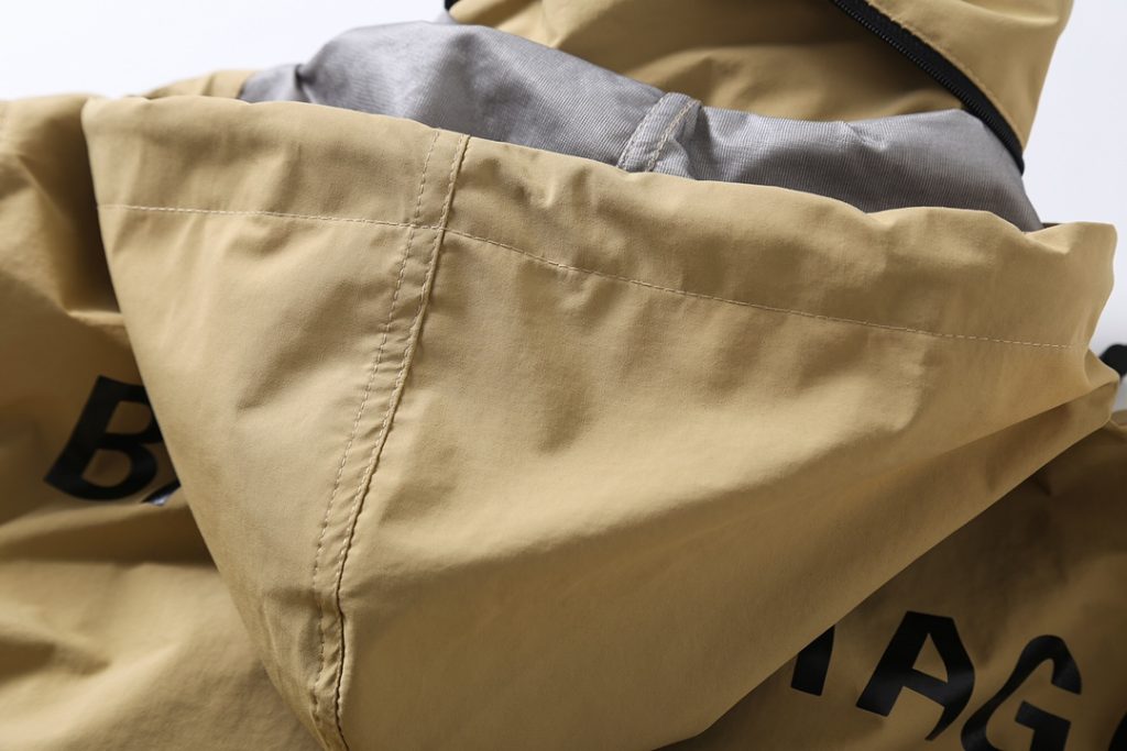 BALENCIAGA バレンシアガ 59后背Logo字母防水冲 衣 ブラック/カーキ - 画像 6
