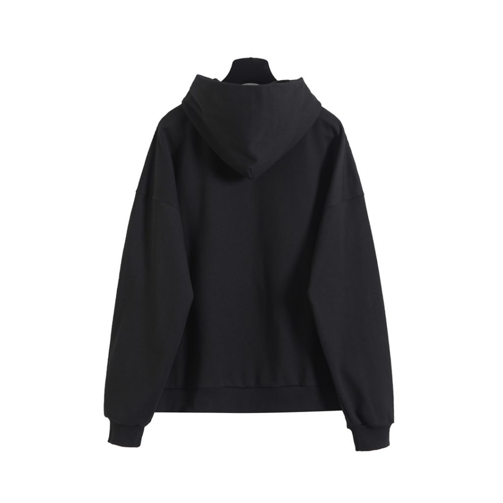 BALENCIAGA バレンシアガ フード付きスウェットシャツ ブラック - 画像 2