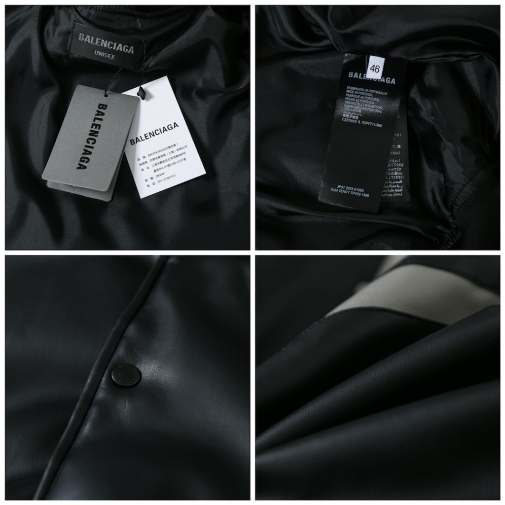 BALENCIAGA バレンシアガ レザージャケット パリ ブラック - 画像 8