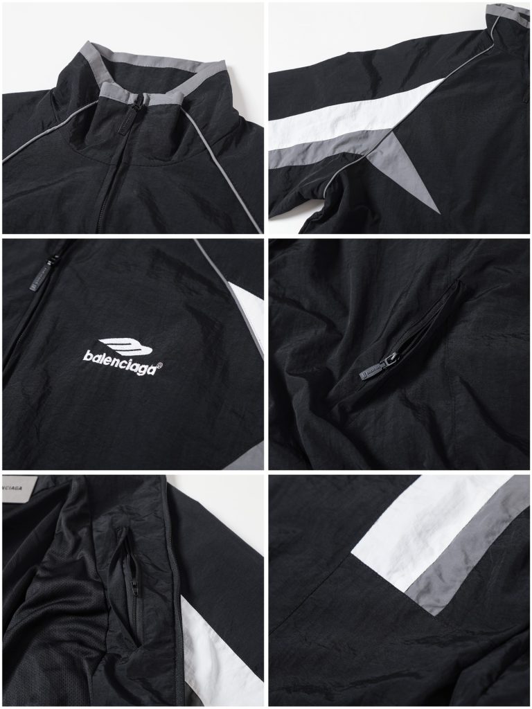 BALENCIAGA バレンシアガ フルジップジャケット 通勤 通学 旅行 ブラック 灰 白 全3色 - 画像 6