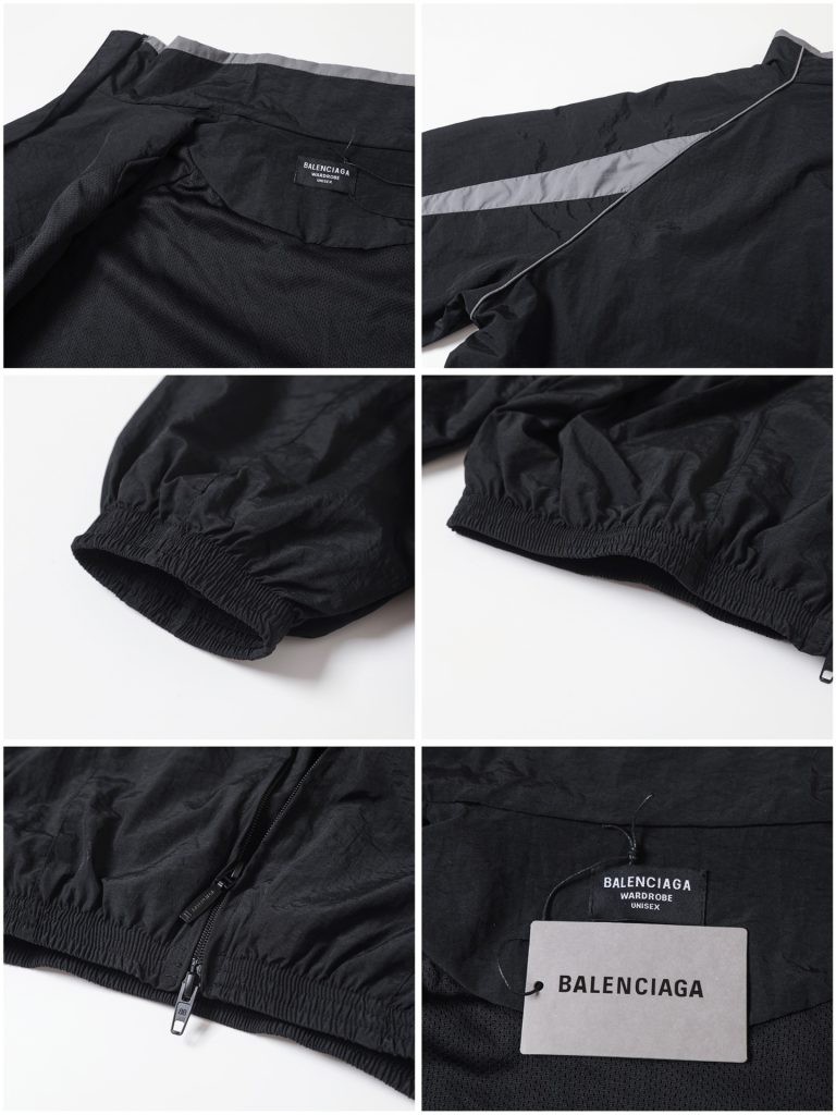 BALENCIAGA バレンシアガ フルジップジャケット 通勤 通学 旅行 ブラック 灰 白 全3色 - 画像 7