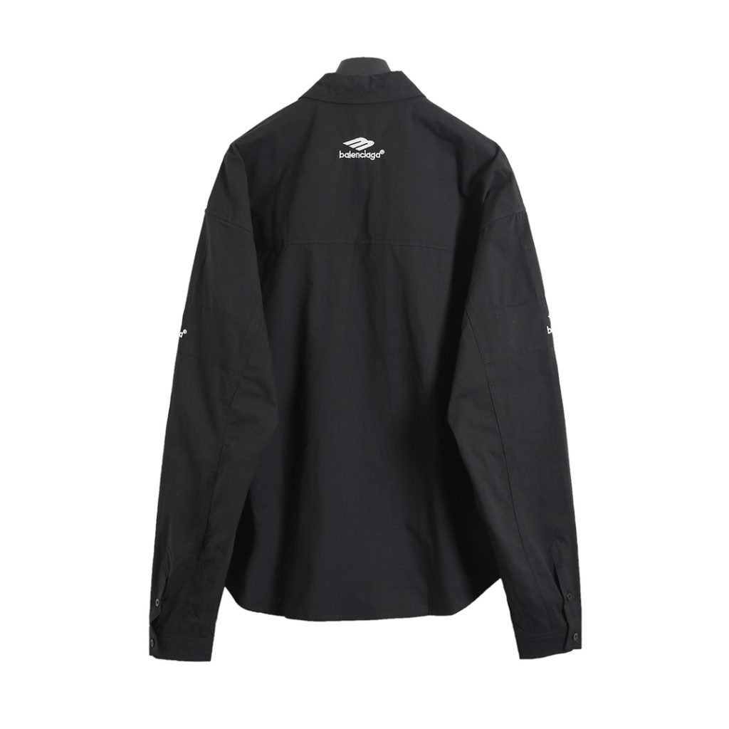 BALENCIAGA バレンシアガ ロングシャツ ブラック - 画像 2