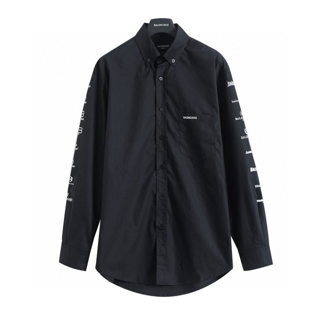 BALENCIAGA バレンシアガ ロゴシャツ ブラック/ホワイト - 画像 3