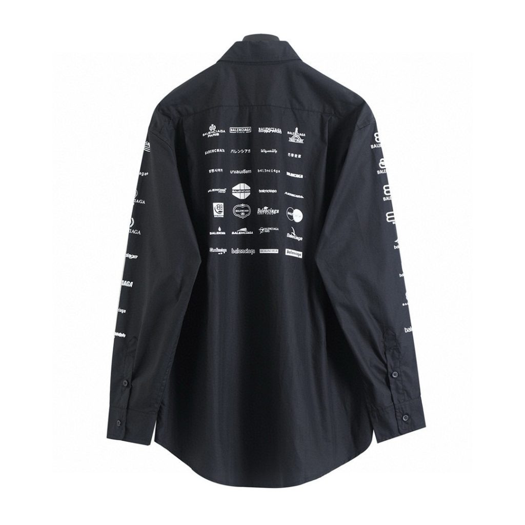 BALENCIAGA バレンシアガ ロゴシャツ ブラック/ホワイト - 画像 4