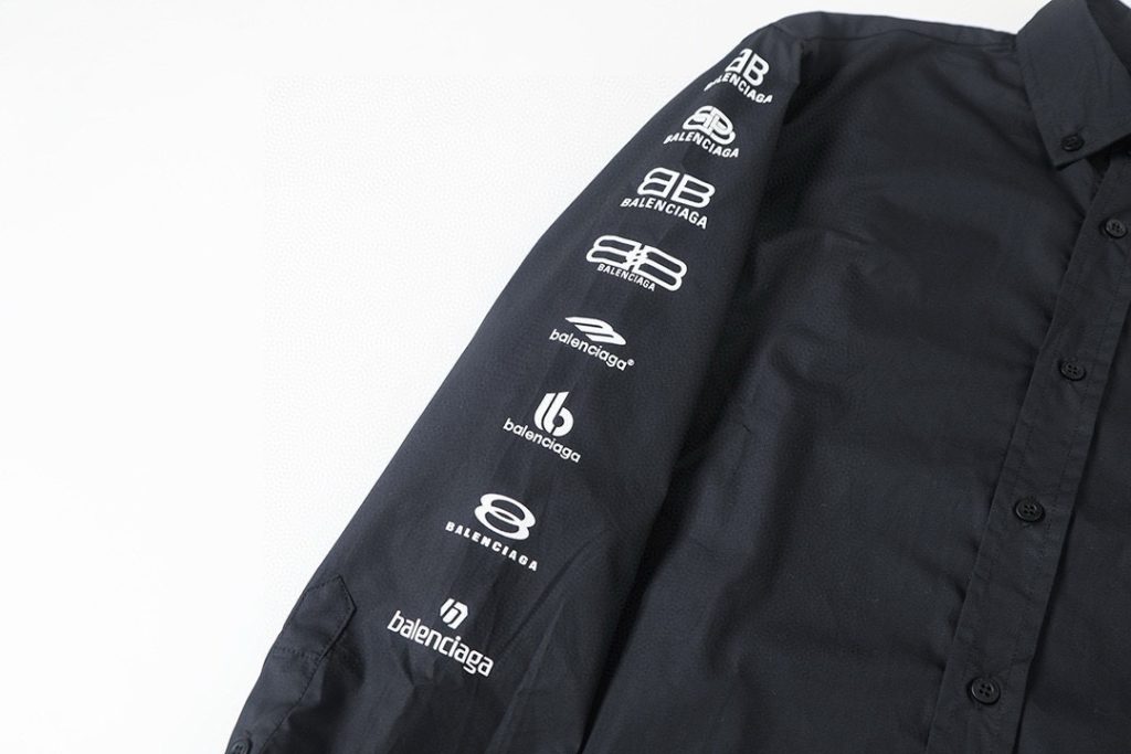BALENCIAGA バレンシアガ ロゴシャツ ブラック/ホワイト - 画像 5