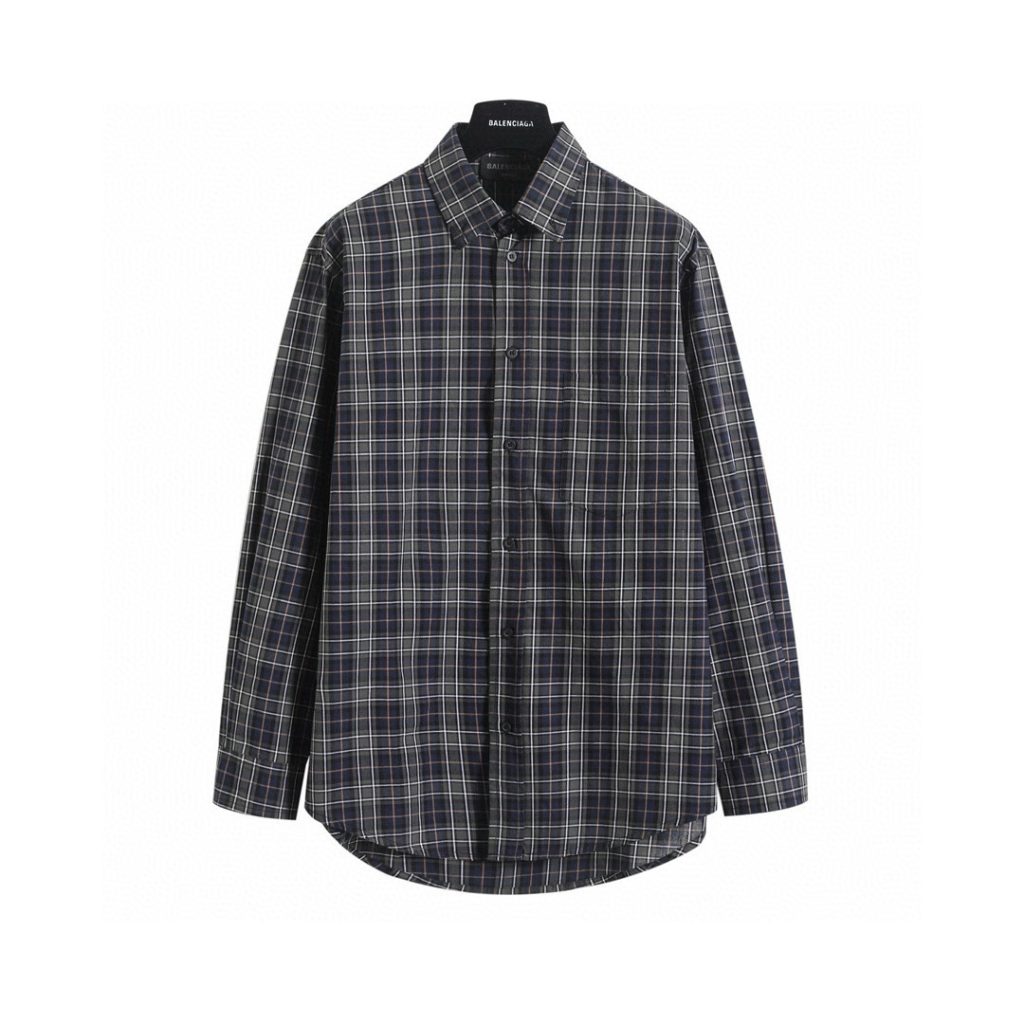 BALENCIAGA バレンシアガ フラッグシャツ ブラック ブルー グレー ベージュ 全4色 - 画像 4