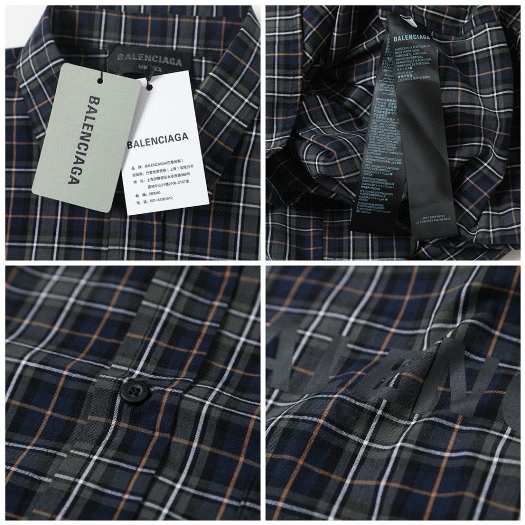 BALENCIAGA バレンシアガ フラッグシャツ ブラック ブルー グレー ベージュ 全4色 - 画像 8