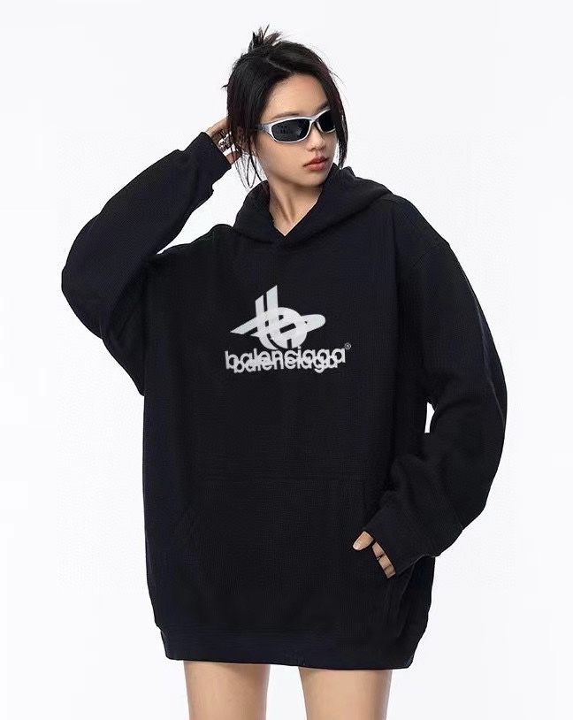 BALENCIAGA バレンシアガ フーディー 本革 ブラック - 画像 2