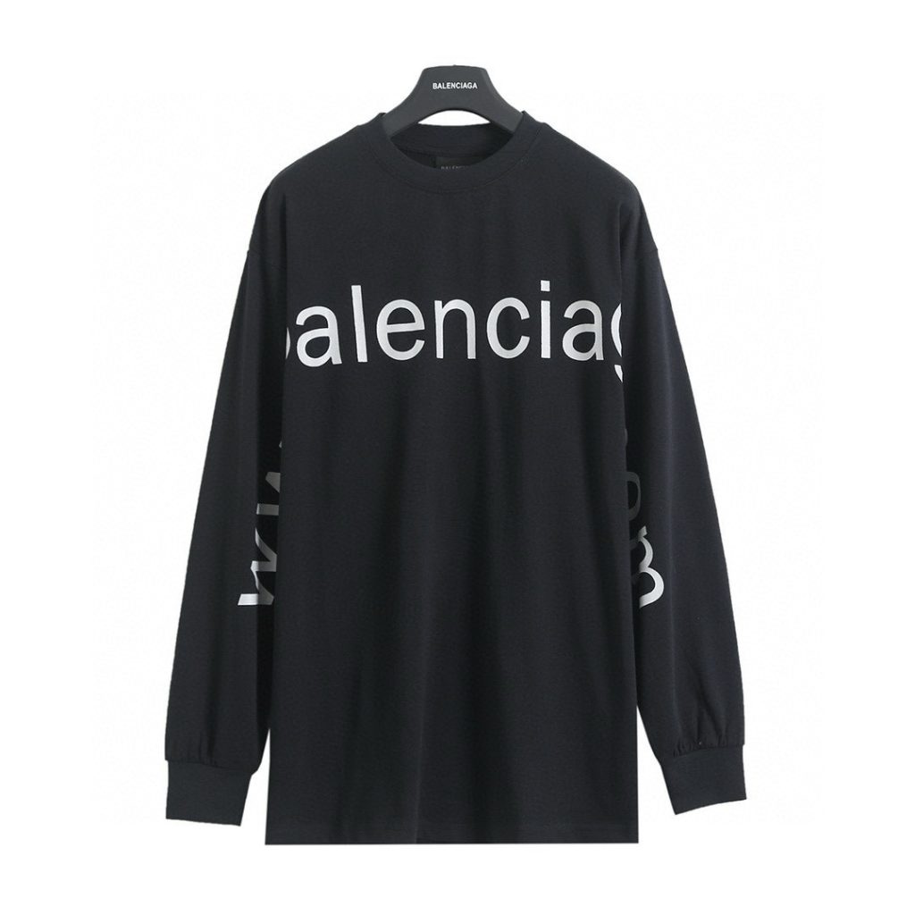 BALENCIAGA バレンシアガ ロングTシャツ ブラック - 画像 4