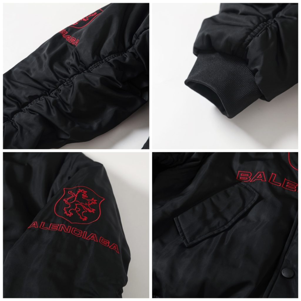 BALENCIAGA バレンシアガ フライトジャケット レッドライン ブラック - 画像 6