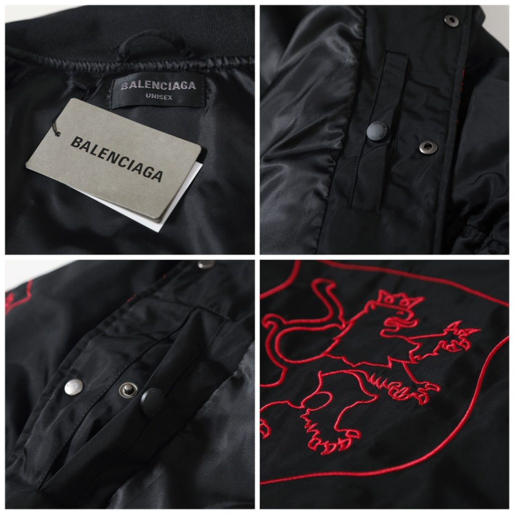 BALENCIAGA バレンシアガ フライトジャケット レッドライン ブラック - 画像 8
