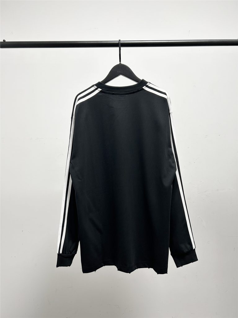 ADIDAS バレンシアガ ロングスリーブTシャツ ブラック - 画像 2
