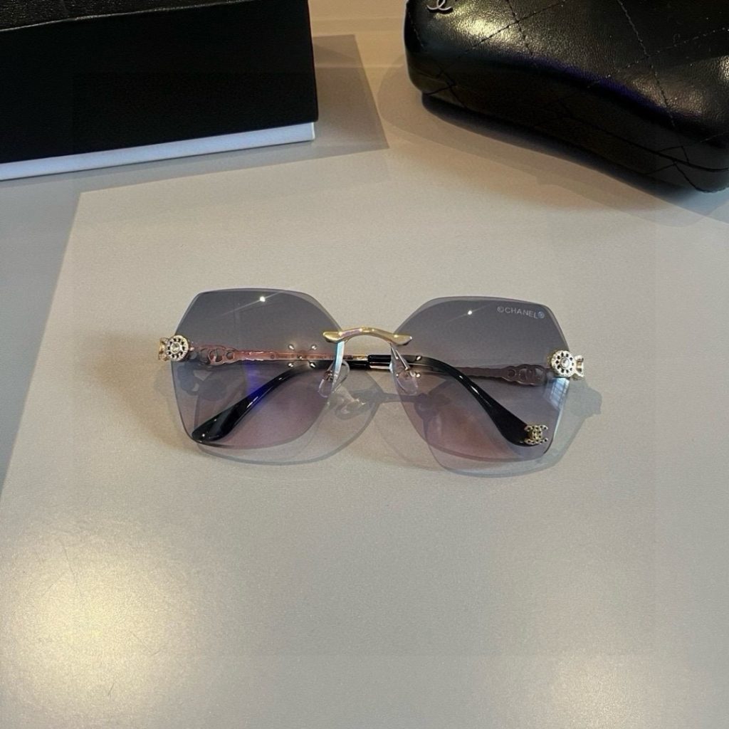 CHANEL シャネル メタルフレームサングラス デザインサングラス レディース ブラック ピンク ブルー ホワイト 多色展開 - 画像 7