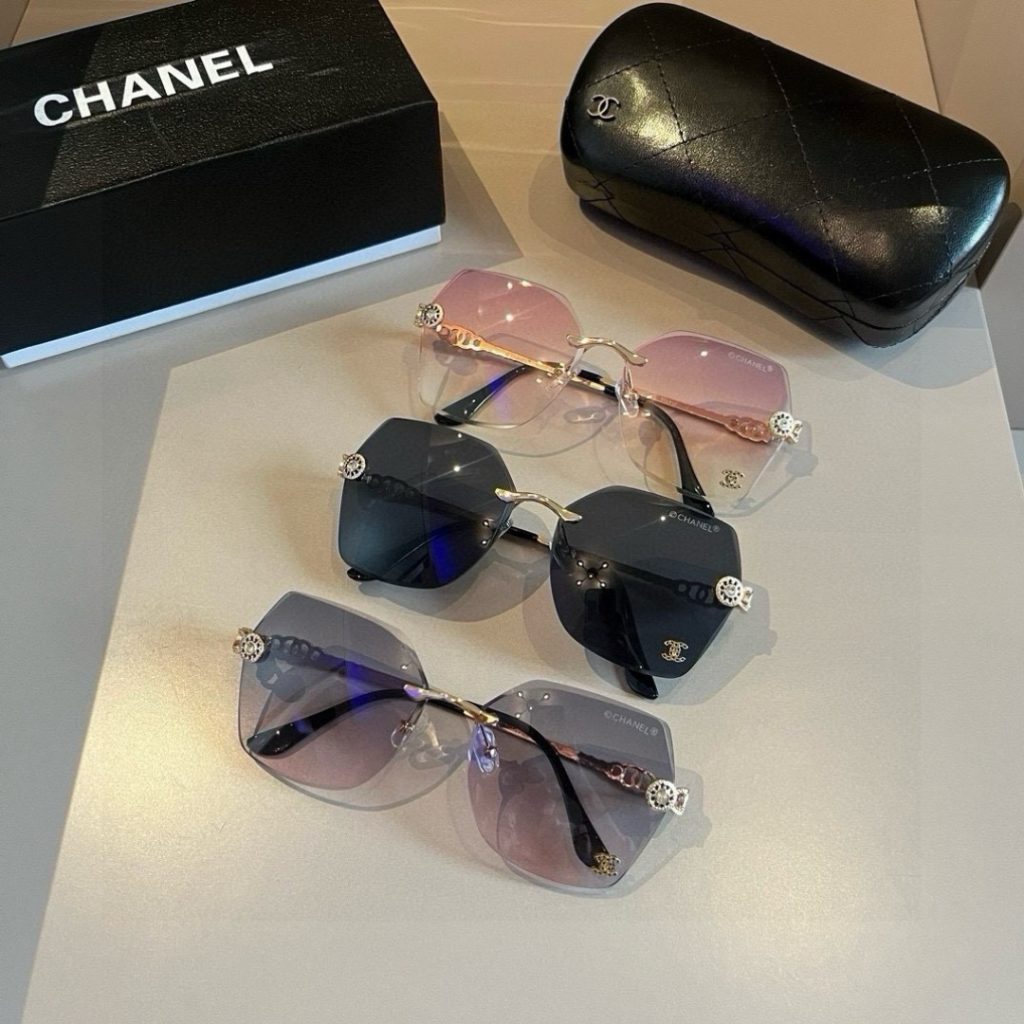 CHANEL シャネル メタルフレームサングラス デザインサングラス レディース ブラック ピンク ブルー ホワイト 多色展開 - 画像 8