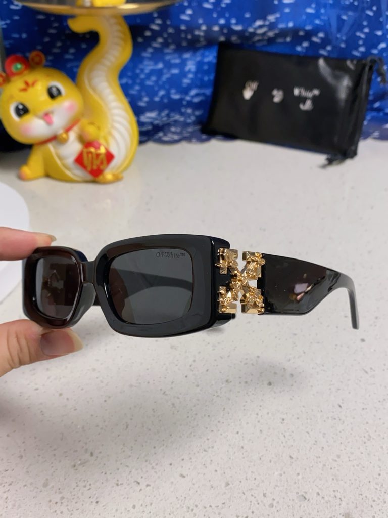 P125 Off White 2025新款OFF 古方框WHITE墨 男ow小 网 同款个性太 眼 女士墨 _31313 - 画像 8