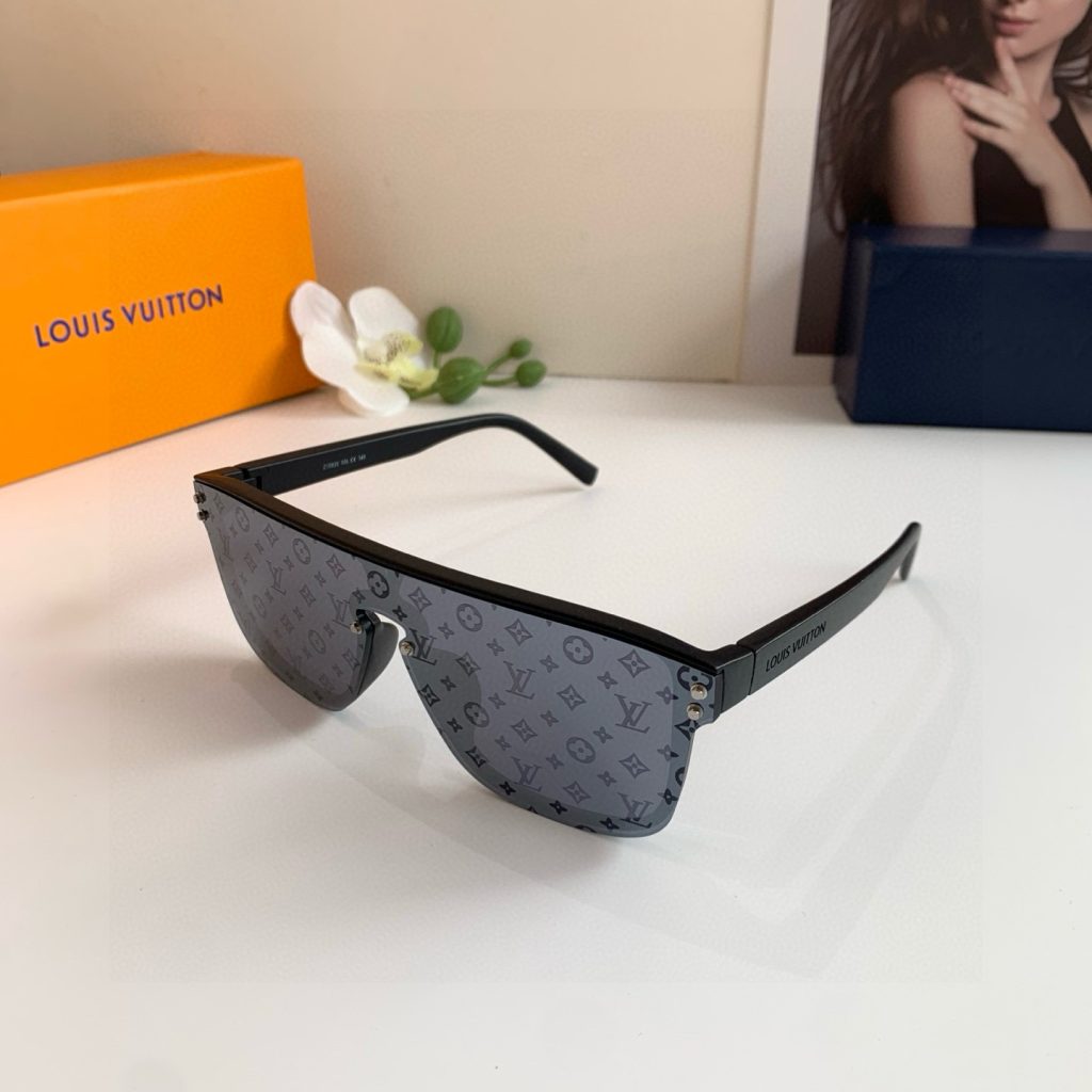 LOUIS VUITTON ルイヴィトン サングラス フレーム一体型 インサート ブラック - 画像 4