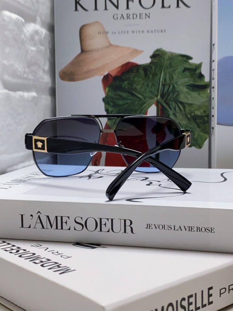 VERSACE ヴェルサーチ サングラス メンズ ブラック ピンクゴールド メデューサロゴ 23249 23248 23247 23246 23245 多色展開 - 画像 4