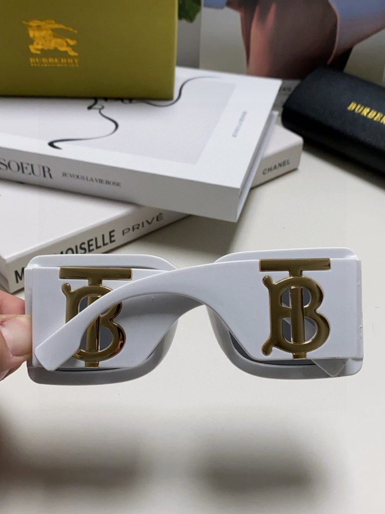 BURBERRY バーバリー サングラス 大型 フレーム B字母ロゴ 24年新作 ブラック ホワイト ブラウン 全3色展開 - 画像 6