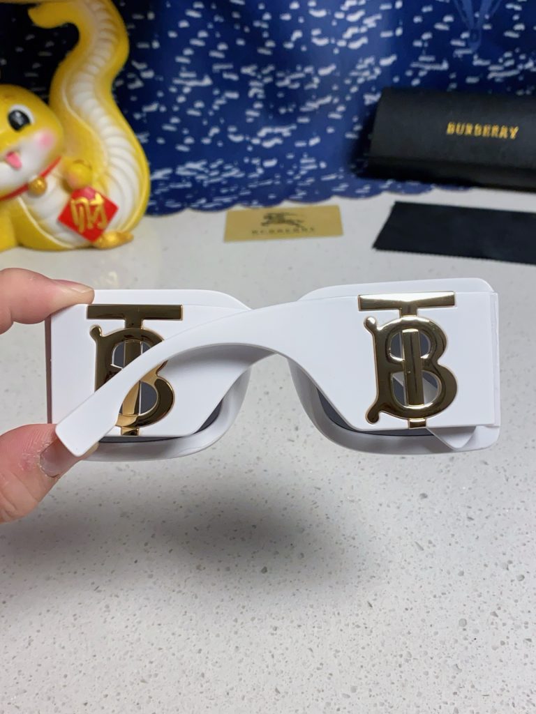 BURBERRY バーバリー サングラス 25年新款 BE4406U 大サイズ Bロゴ トレンド レディース ホワイト 多色展開 - 画像 6