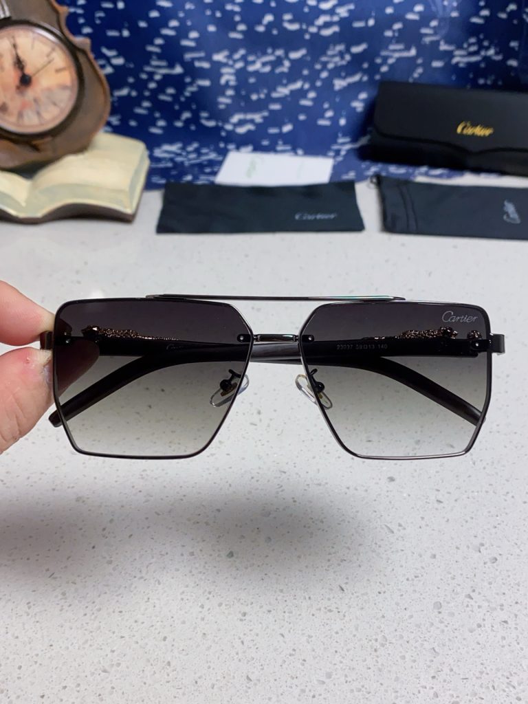 Cartier カルティエ プラネット サングラス ブラック メンズ サングラス シルバー ポリカarbonate フレーム グラデーションレンズ 6色展開 - 画像 7