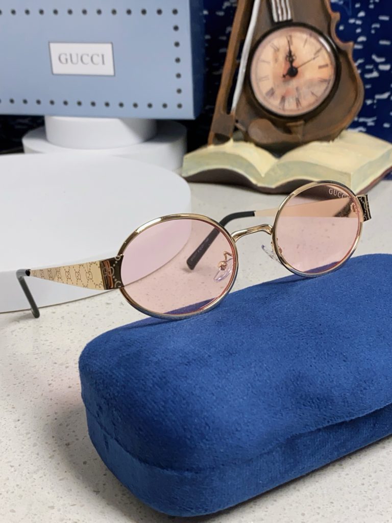 GUCCI グッチ サングラス メンズ レディース ロウ エルゴン メタル 丸型 ピンク シルバー 31507 多色展開 - 画像 2