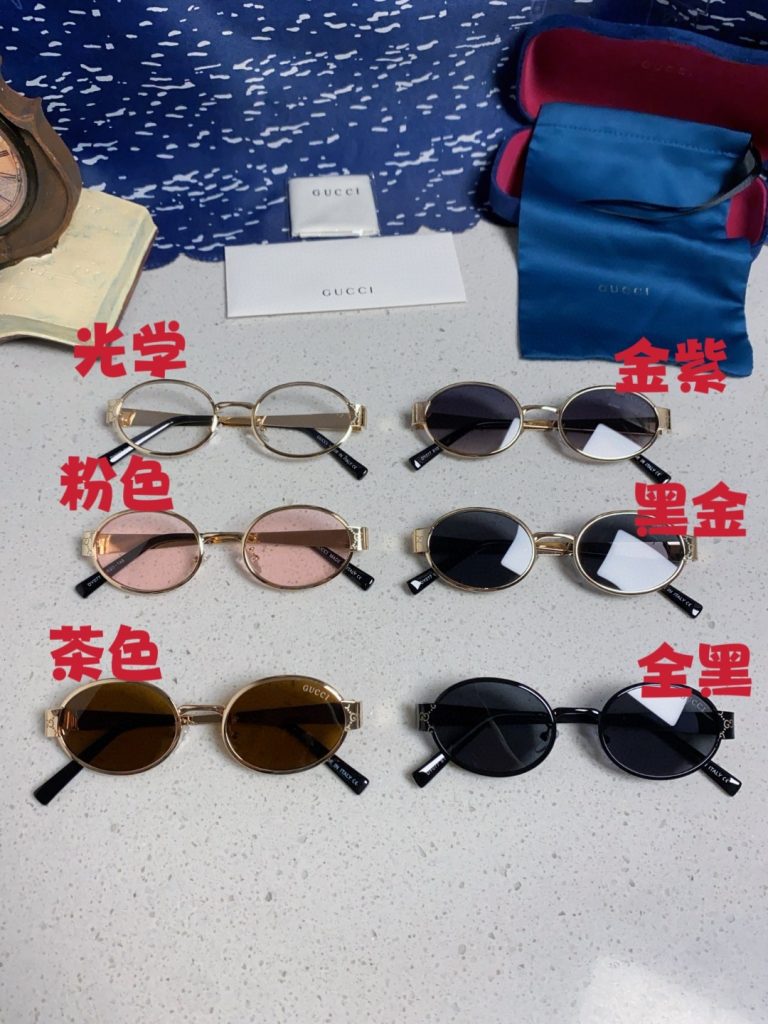GUCCI グッチ サングラス メンズ レディース ロウ エルゴン メタル 丸型 ピンク シルバー 31507 多色展開 - 画像 4
