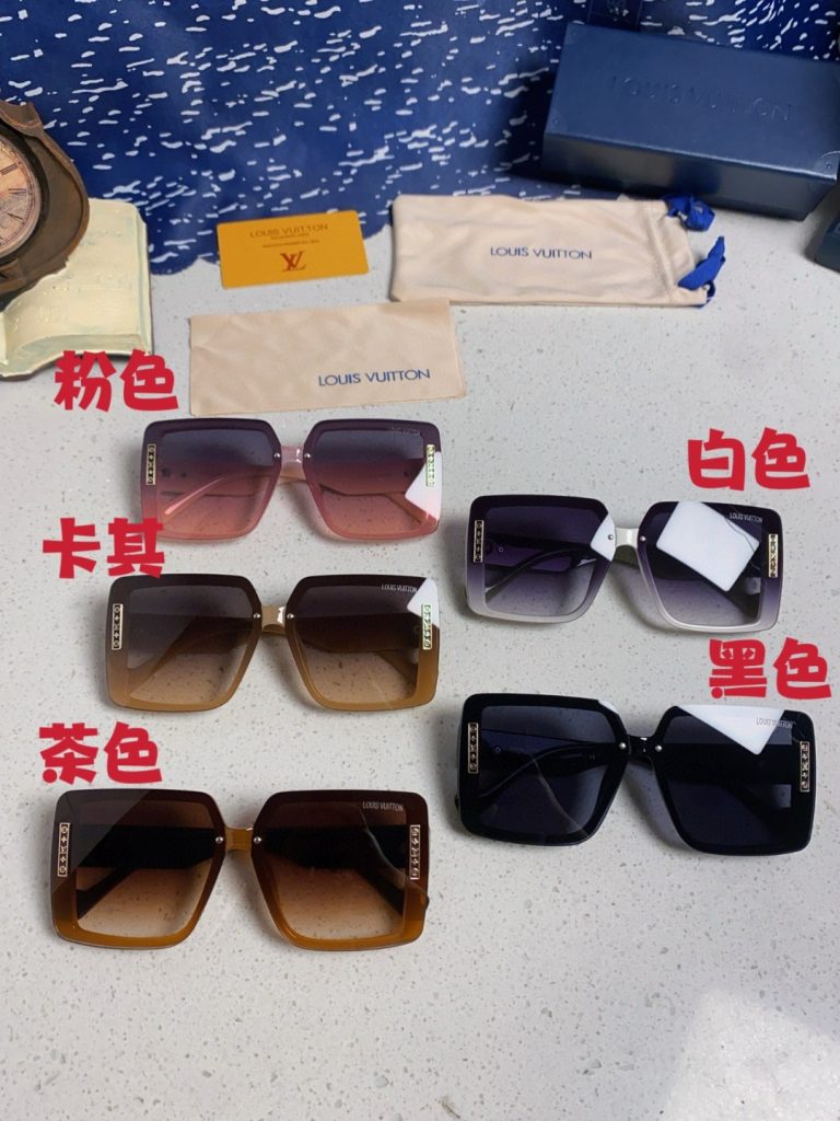 LOUIS VUITTON ルイヴィトン メガネ 2025新作 レディース 大サイズ レトロ 太陽眼鏡 ブラウン 多色展開 - 画像 4