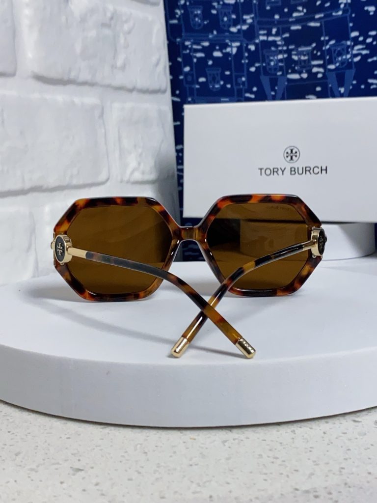 TORY BURCH トーリーバーチ サングラス フレーム:六角形 アンダーアーチ メンズ レディース 無地 ブラック ブラウン レッド ホワイト ブラック 6色展開 - 画像 6
