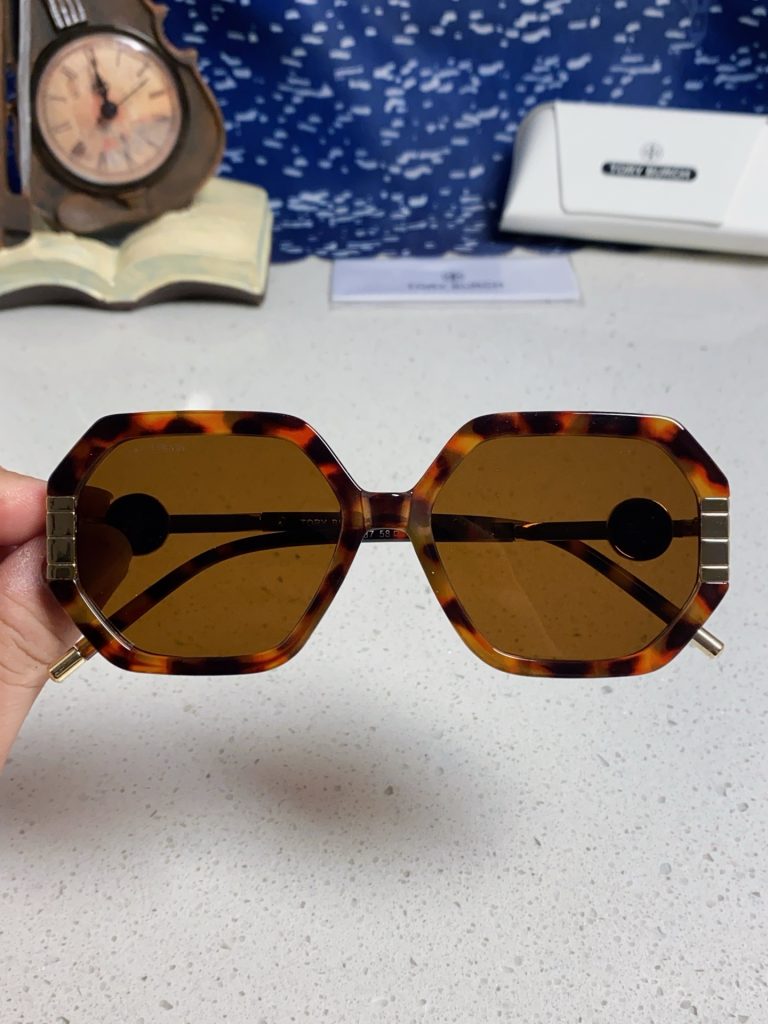 TORY BURCH トーリーバーチ サングラス フレーム:六角形 アンダーアーチ メンズ レディース 無地 ブラック ブラウン レッド ホワイト ブラック 6色展開 - 画像 7