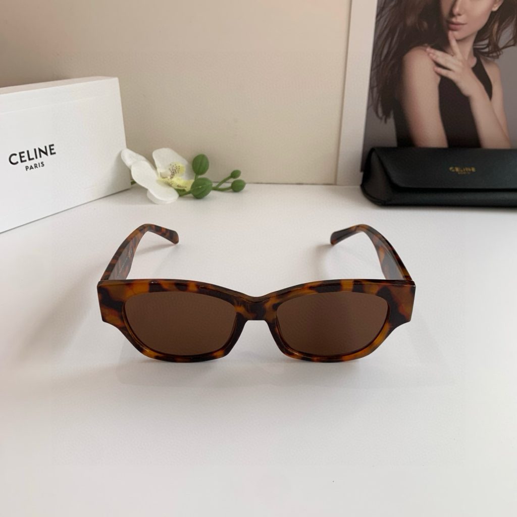 CELINE セリーヌ サングラス 限定モデル フレーム 288D 54 18 145 3L 超小顔 レディース ブラウン 多色展開 - 画像 4