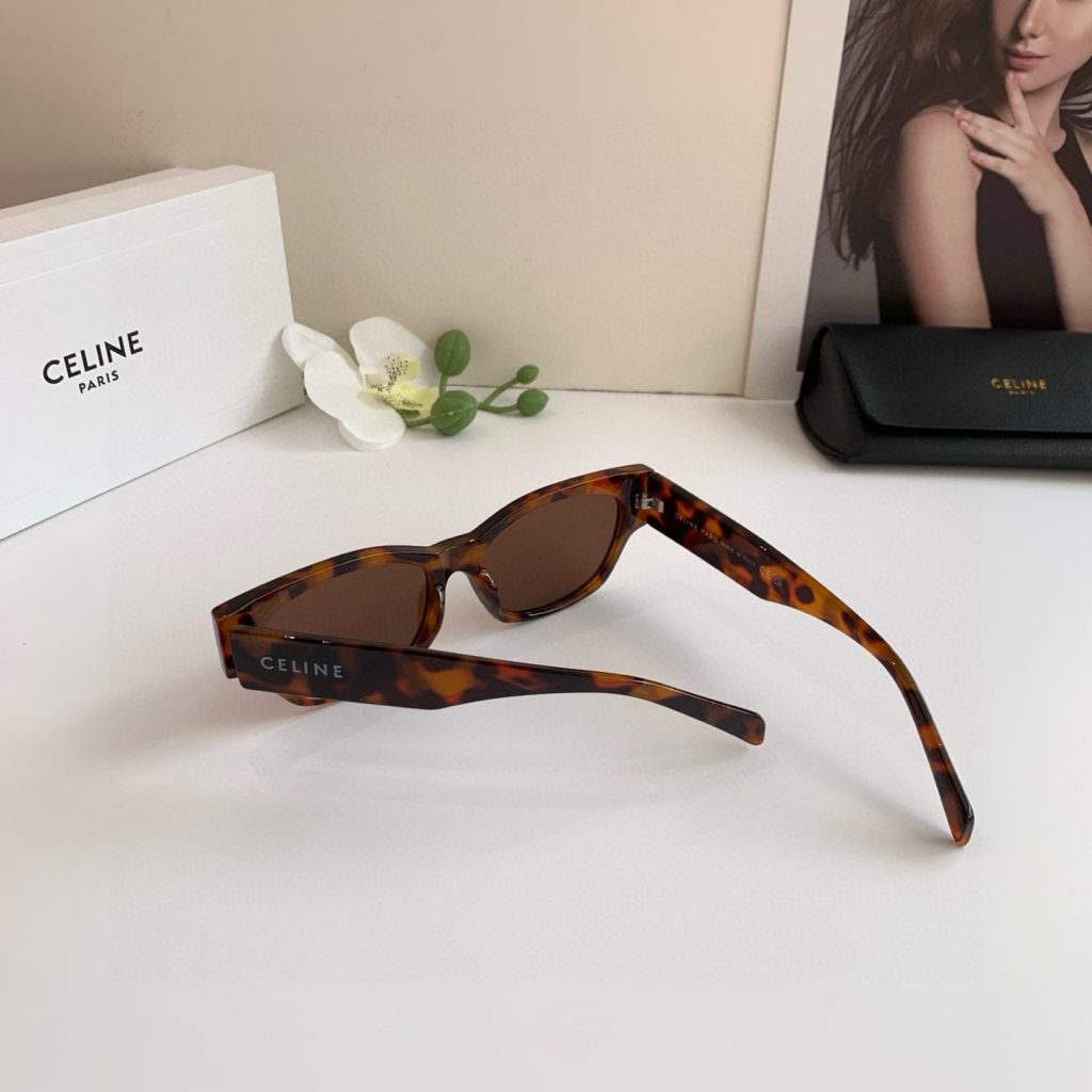 CELINE セリーヌ サングラス 限定モデル フレーム 288D 54 18 145 3L 超小顔 レディース ブラウン 多色展開 - 画像 8