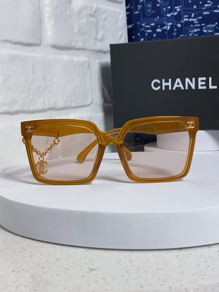 CHANEL シャネル サングラス フレーム メンズ レディース フラットフレーム トゥルーオーバー ゴールドチェーン チェーン付き 多色展開 - 画像 5