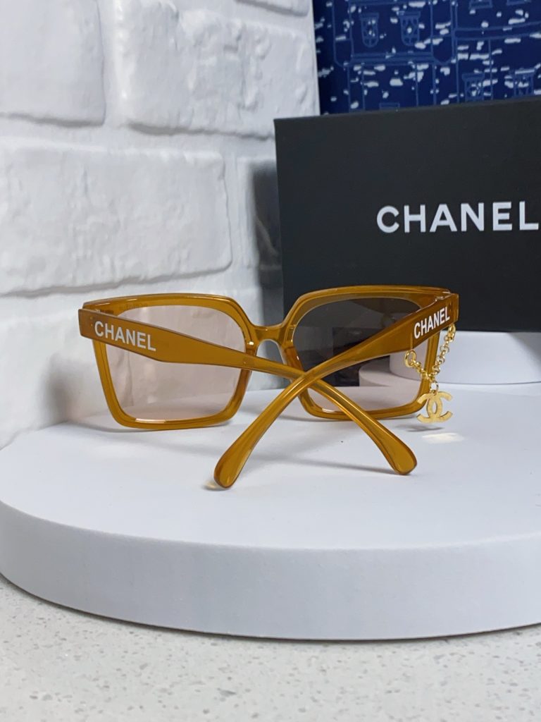 CHANEL シャネル サングラス フレーム メンズ レディース フラットフレーム トゥルーオーバー ゴールドチェーン チェーン付き 多色展開 - 画像 6
