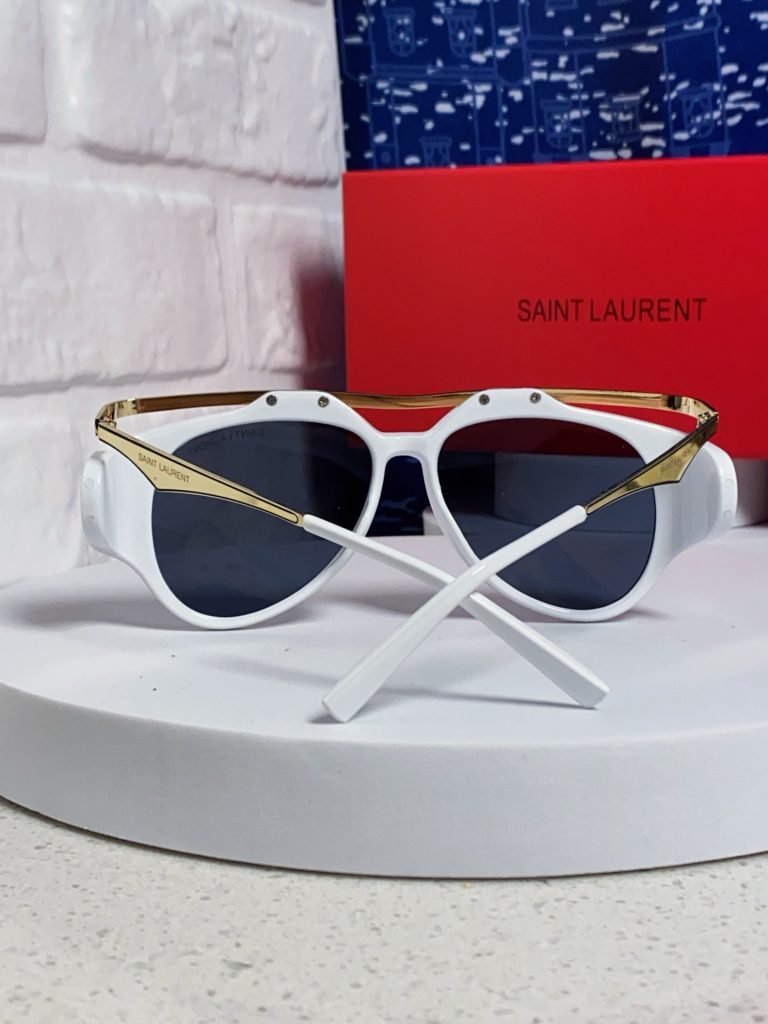 SAINT LAURENT サンローラン サングラス フレーム付き 3D立体 フレームデザイン メンズ レディース ホワイト 多色展開 - 画像 5