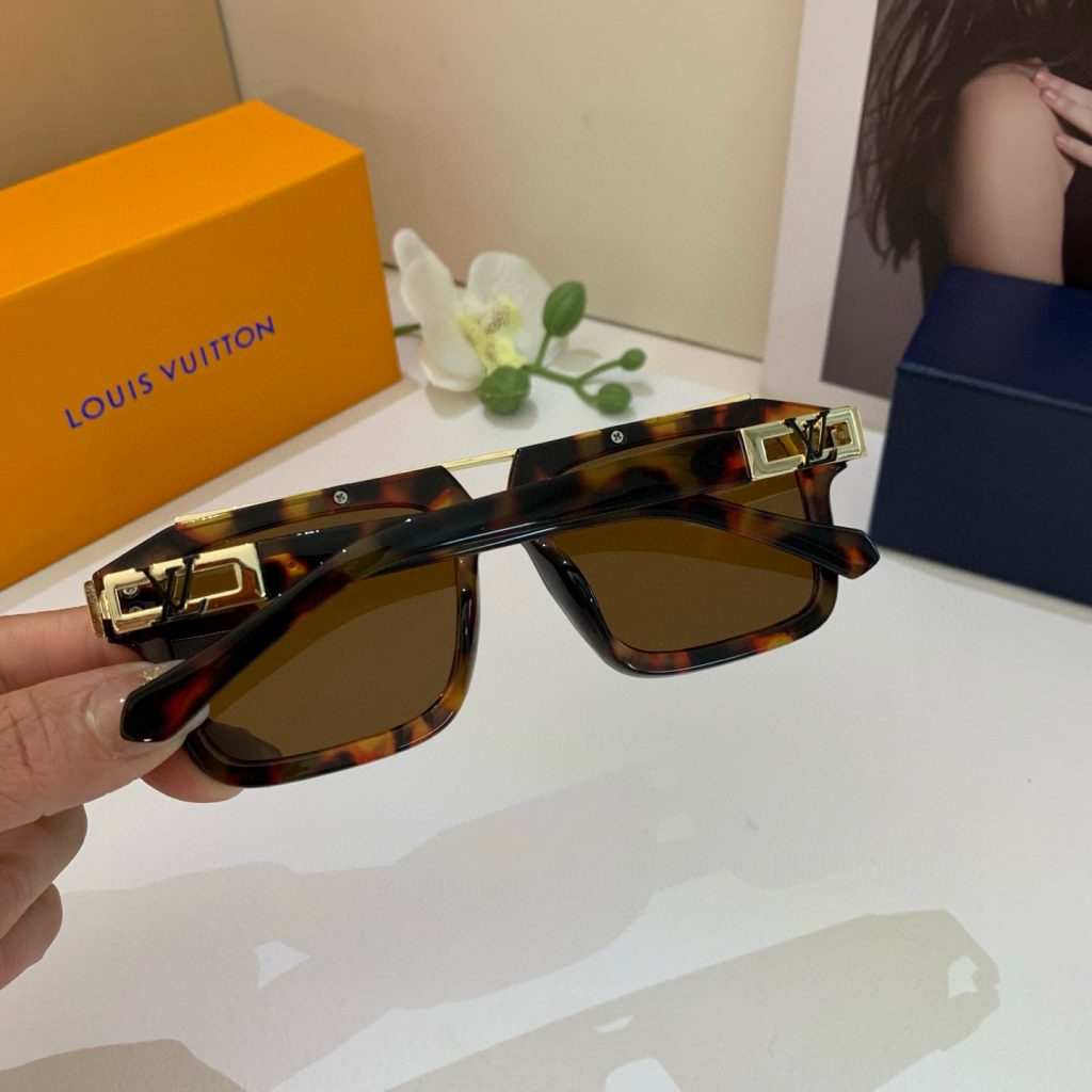 LOUIS VUITTON ルイヴィトン メガネ フレーム 大きめ サングラス メンズ レディース ブラック ブラウン 35 - 画像 4