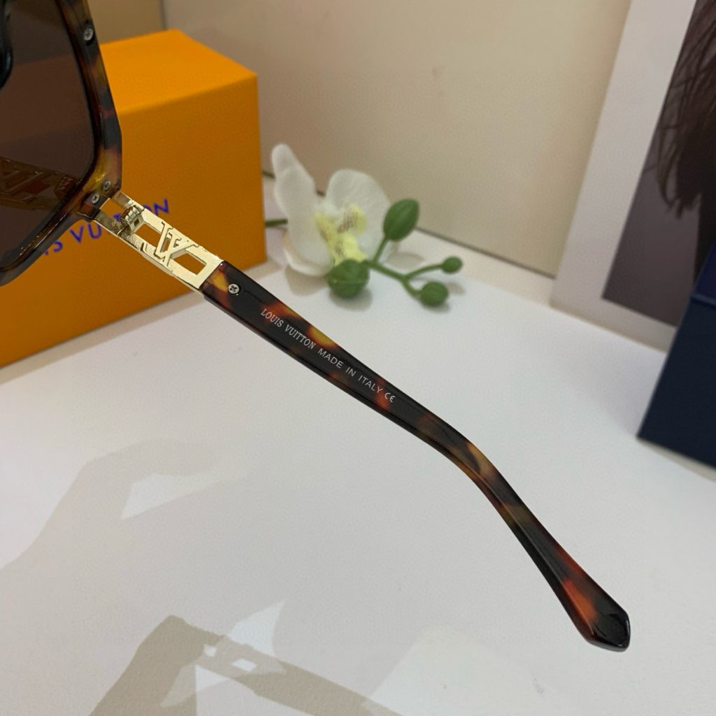 LOUIS VUITTON ルイヴィトン メガネ フレーム 大きめ サングラス メンズ レディース ブラック ブラウン 35 - 画像 8