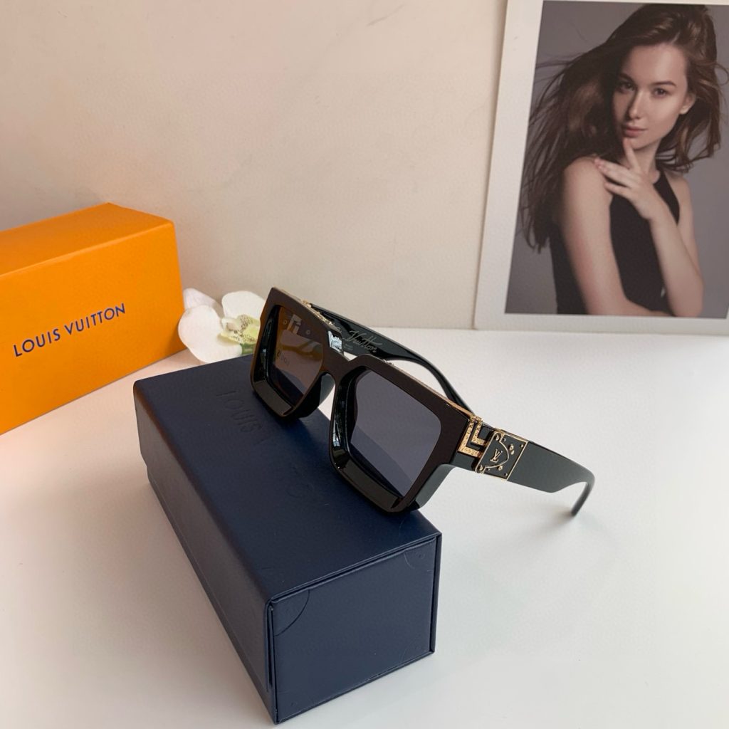 LOUIS VUITTON ルイヴィトン サングラス フレーム メンズ レディース ブラック ブラウン 2色展開 - 画像 7