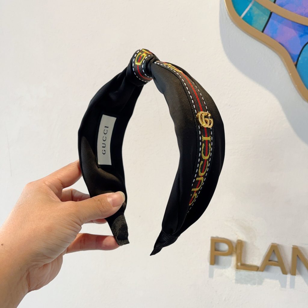 GUCCI グッチ ヘアバンド ファッション ブランド アクセサリー ブラック 全2色 - 画像 2